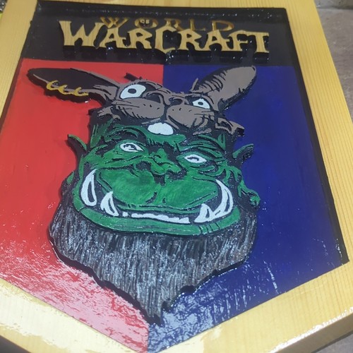 World warcraft orc crest - world,