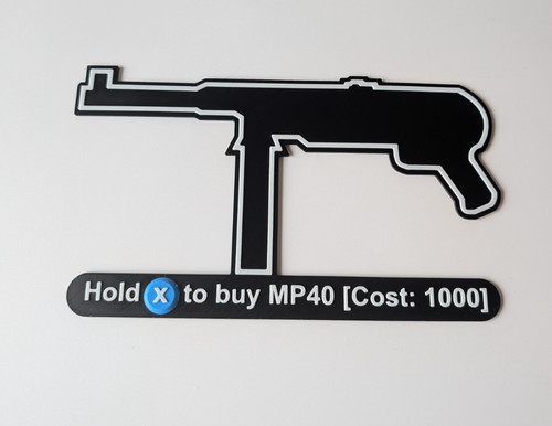 Zombies mp40 wall buy - mp40, sign